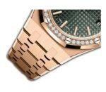 37mm 18k Rose Gold Diamond Bezel Green Dial Automatic - Image 3
