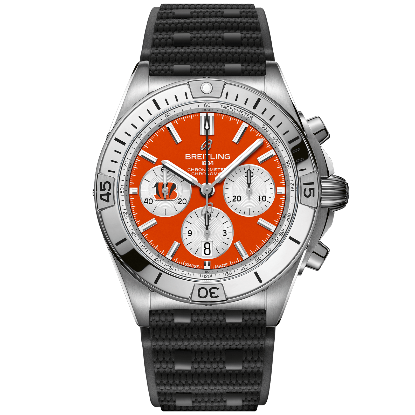 Chronomat_B0142_AB01342B1O1S1_RUBBER_CINCINNATI_BENGALS_DIGITAL-scaled-1.png Chronomat B01 42 NFL Cincinnati Bengals Edition AB01342B1O1S1 - Image 1