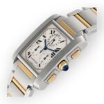 Cartier Tank Française Chronograph W51004Q4 28mm White Dial With Stainless Steel and Yellow Gold Bracelet - Image 5