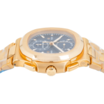 Patek Philippe Nautilus 5990/1R-001 Travel Time Flyback Chronograph Rose Gold Blue Dial - Image 3