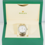 Rolex 18K White 41mm Gold Day-Date II with Silver Baguette and Diamond Dial, President Braclet - Image 7