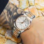 Rolex 36mm Stainless Steel & Everose Gold Datejust 126201 with Silver Fluted Dial and Oyster Bracelet (Year: 2022-2025) - Image 5