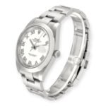 Rolex Datejust 41 White Roman Dial 126300 Smooth Bezel  Steel Mens Watch - Image 3