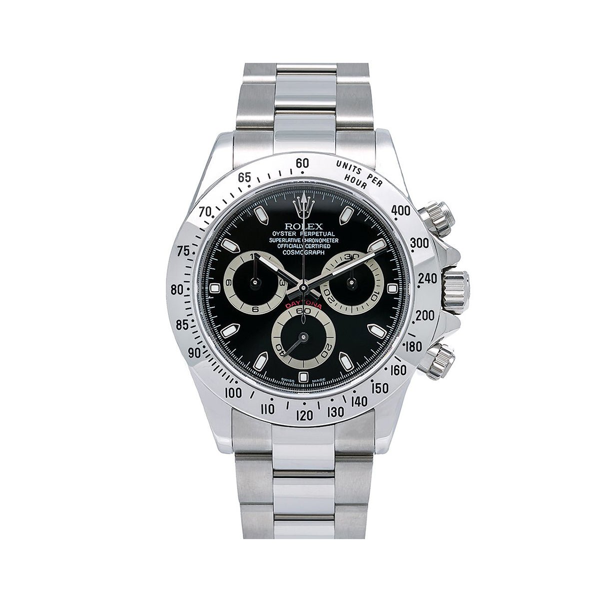 Pre-Owned-Rolex-Daytona-116520-40MM-Black-Dial-With-Stainless-Steel-Bracelet-JD-Watches-NY.jpg Rolex Daytona 116520 40MM Black Dial With Stainless Steel Bracelet - Image 1