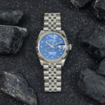 Rolex Ladies 31mm Stainless Steel & White Gold Datejust with Azzurro Blue Floral Motif Dial and Jubilee Bracelet - Image 5