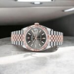 Rolex Steel and Everose Rolesor Datejust 36 Watch 126231 Dark Rhodium Index Dial - Jubilee Bracelet - Image 2