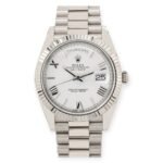 Rolex White Gold Day-Date 40 Watch White Roman Dial - President Bracelet 228239