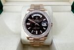 Rolex Day-Date 40 Rose Gold Eisenkiesel Diamond Dial & Diamond Bezel President Bracelet - 228345RBR - Image 2